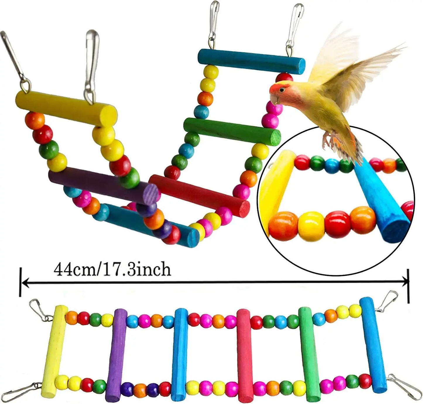 Lot de 7 jouets pour perroquet – Accessoires pour cage d’oiseaux - AquaCiel