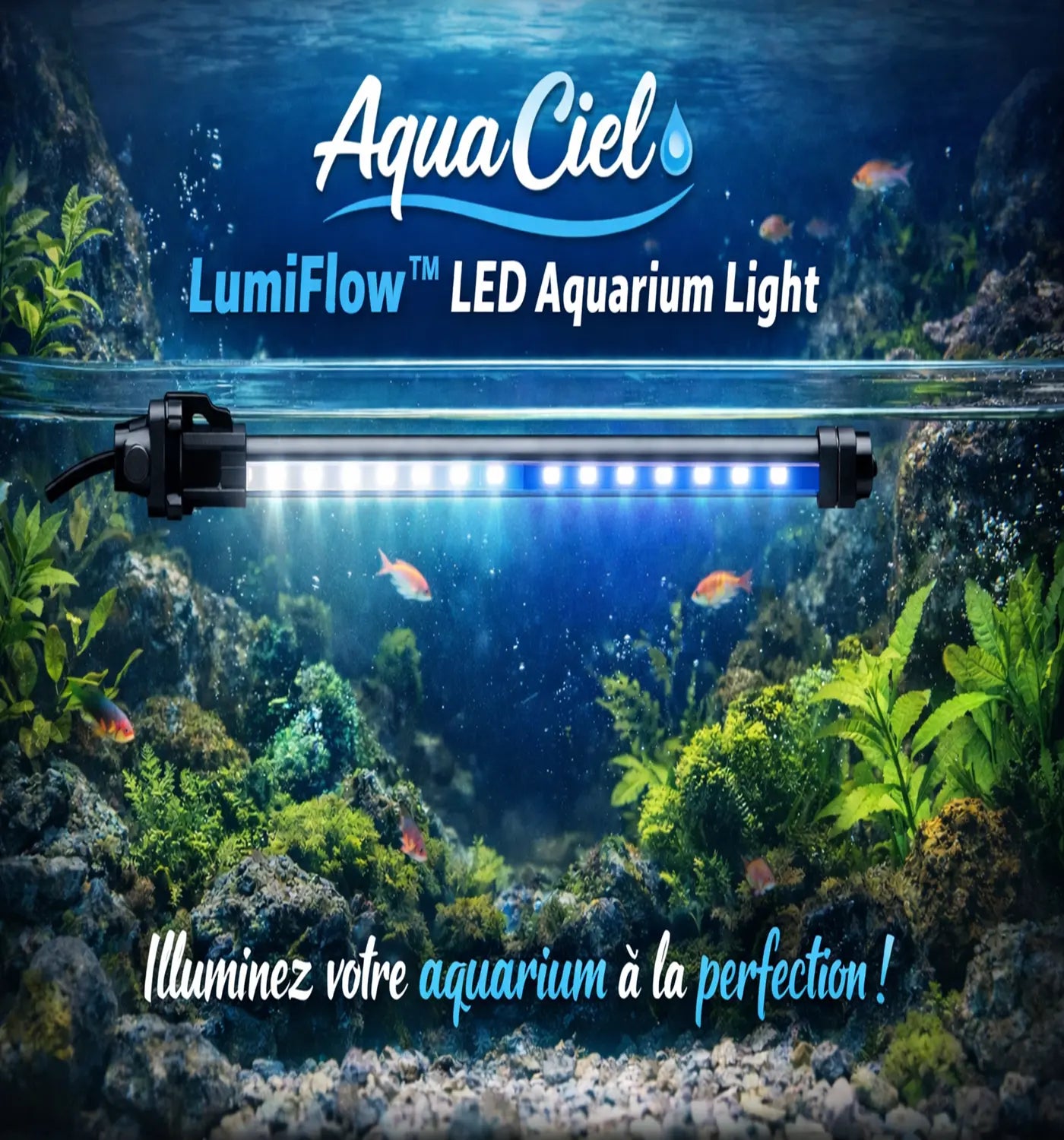 LumiFlow Éclairage LED pour Aquarium - AquaCiel